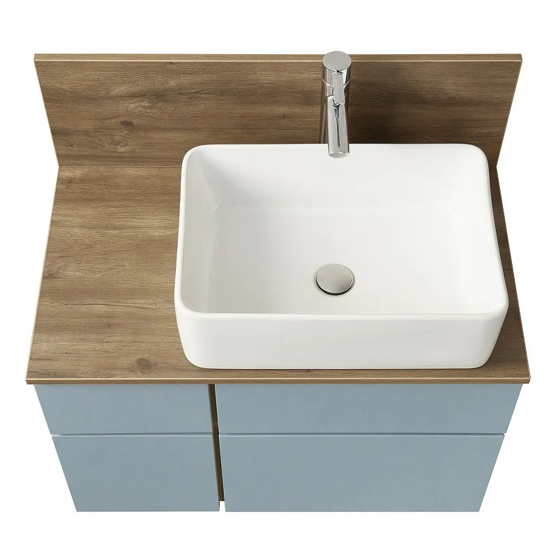 Приобрести акватон тумба со столешницей мишель 80 см, цвета дуб фьорд/дуб рустикальный