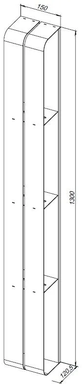 Приобрести aquanet полка магнум 15x130 см черная матовая, вертикальная 00302227