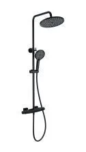 Душевая система с термостатом WONZON & WOGHAND NEO, Черный матовый (WW-B3045-A-MB)