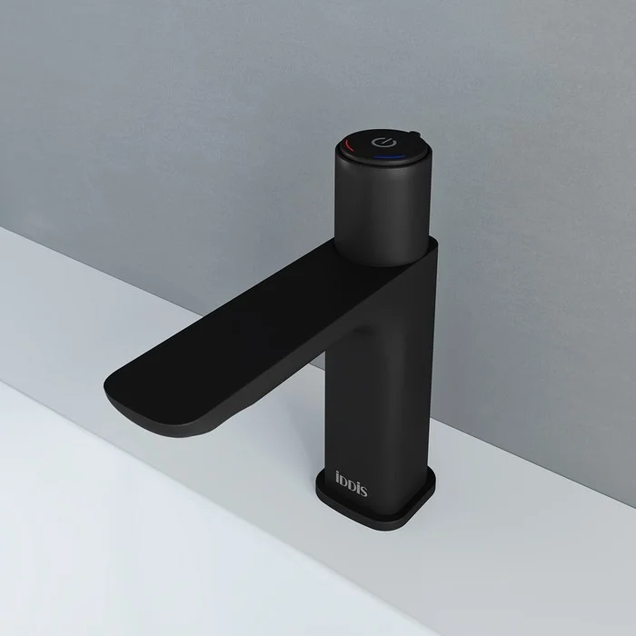Приобрести iddis смеситель для раковины slide push control 182мм, черный матовый sliblbti01