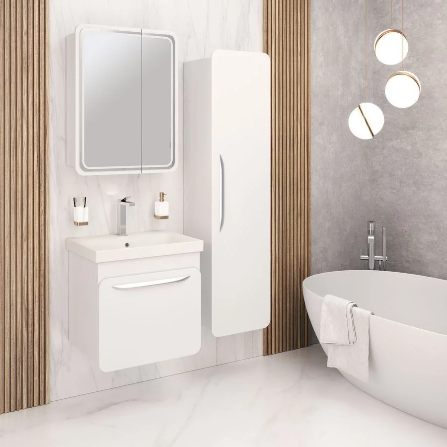 Приобрести aqua de marco тумба подвесная с раковиной skandi 60см, два ящика, белый 2060wcsca/h; s-um-mod60/1