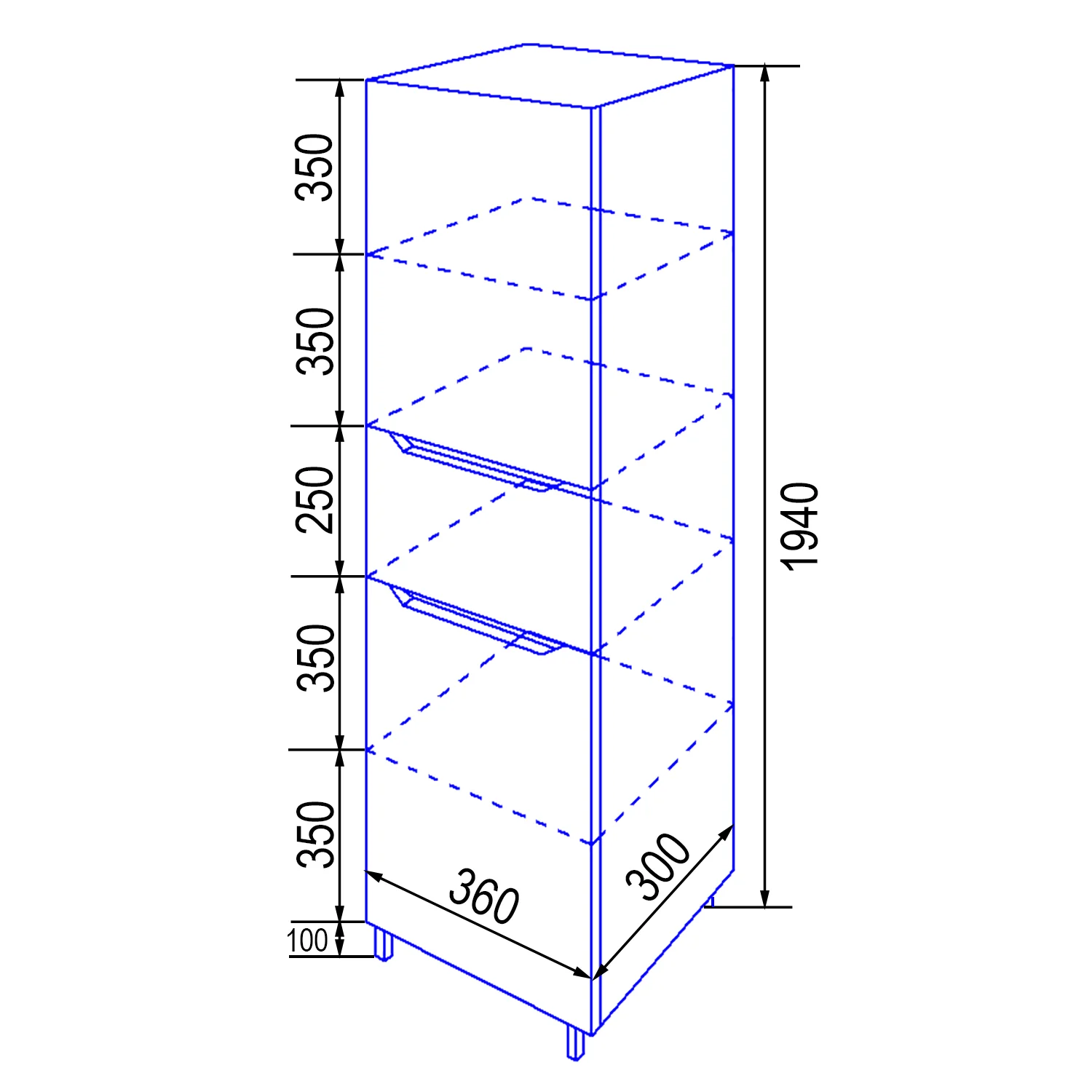 Приобрести loranto пенал напольный палермо 36х194 см, правый, белый (cs00090466)