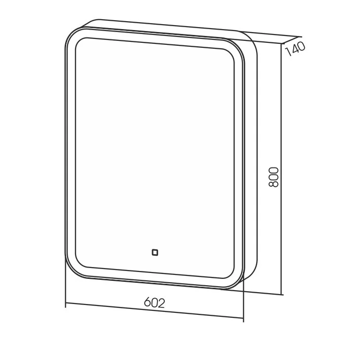 Приобрести зеркало-шкаф azario фиджи 60 см led-00002364