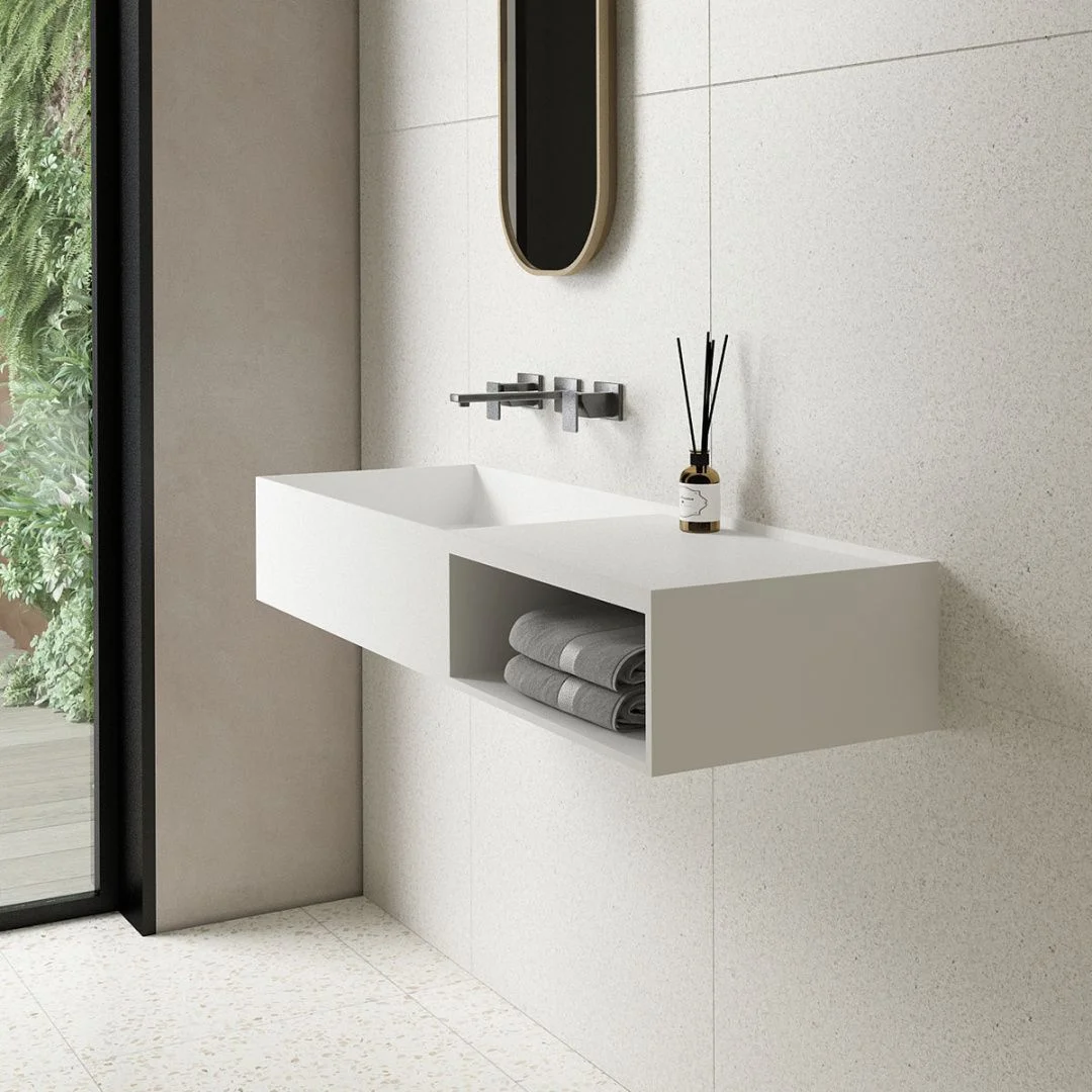 Приобрести vincea раковина подвесная solid surface 120х40 см, белая матовая vwb-6s112mw