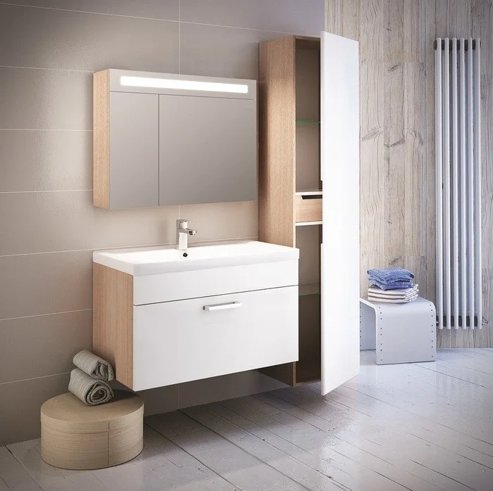 Приобрести iddis зеркало-шкаф mirro 80х70см, с подсветкой, под дерево mir80n2i99