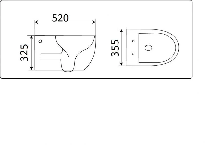 Приобрести унитаз подвесной безободковый с сиденьем ceramalux rimless cl2196 -1