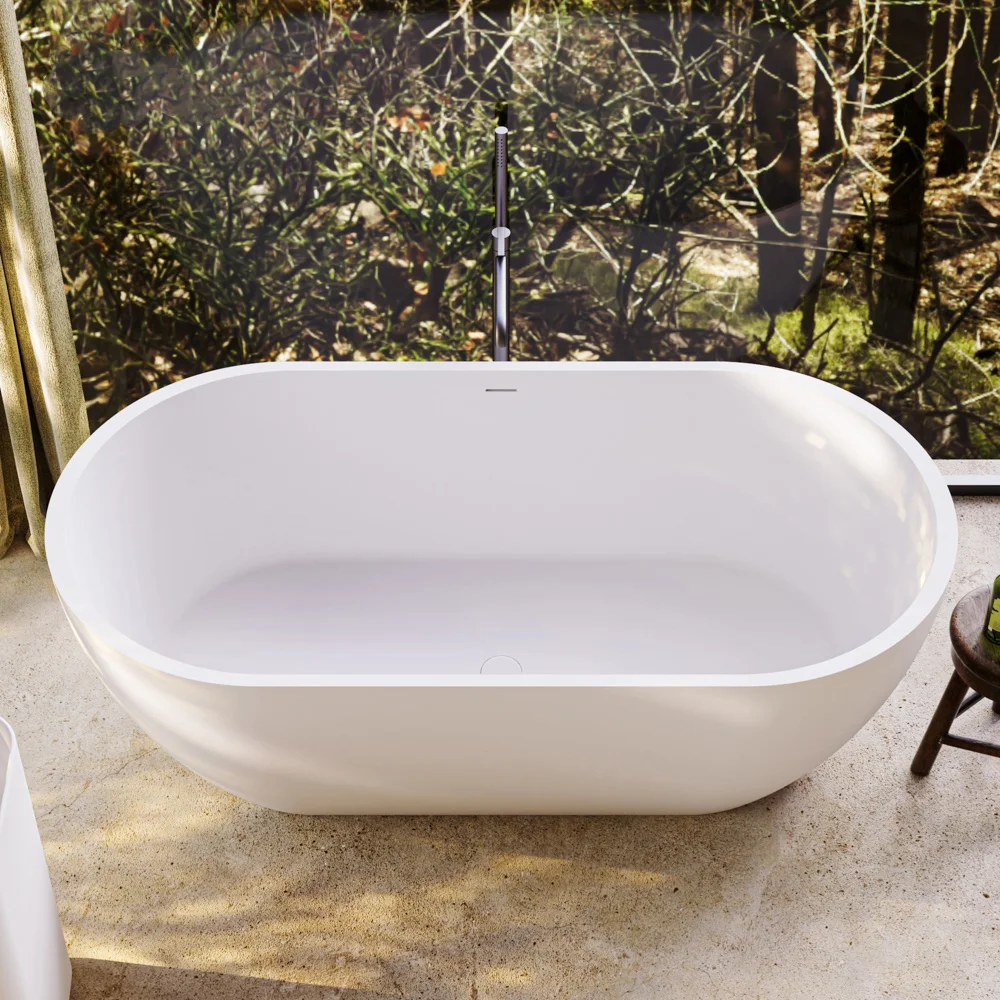 Приобрести cezares отдельностоящая ванна solid surface 160х80 см, белая czr-stylus-160-80-54-ssb