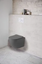 Vincea Унитаз подвесной Globo, ультратонкое сиденье, микролифт, антрацит матовый VT1-14SMA