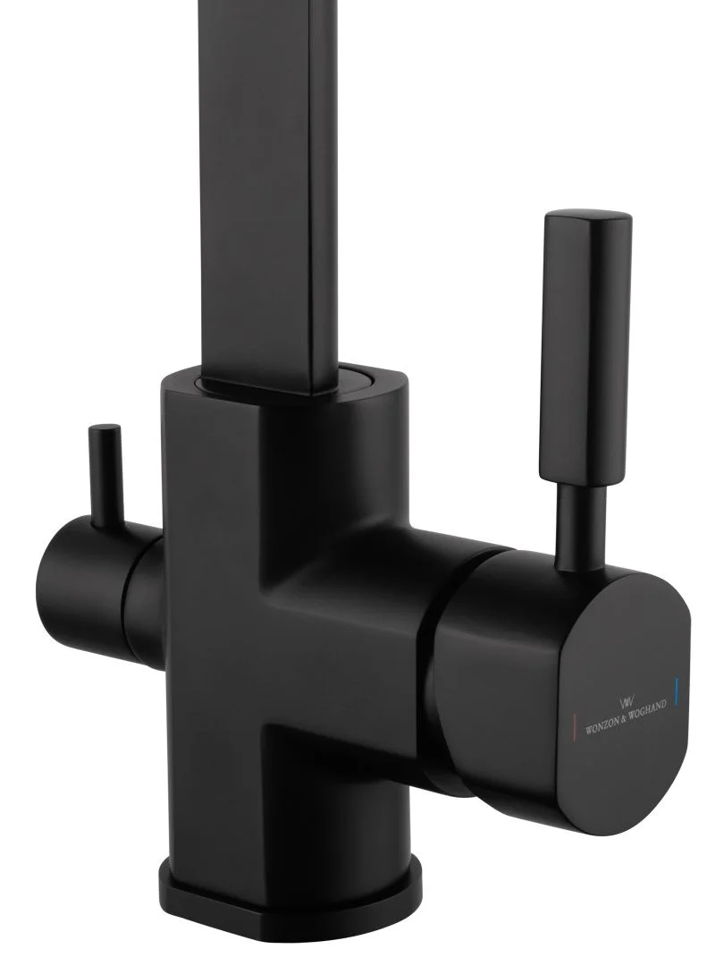 Приобрести смеситель для кухни с подключением фильтра wonzon & woghand, черный матовый (ww-88458003-mb)