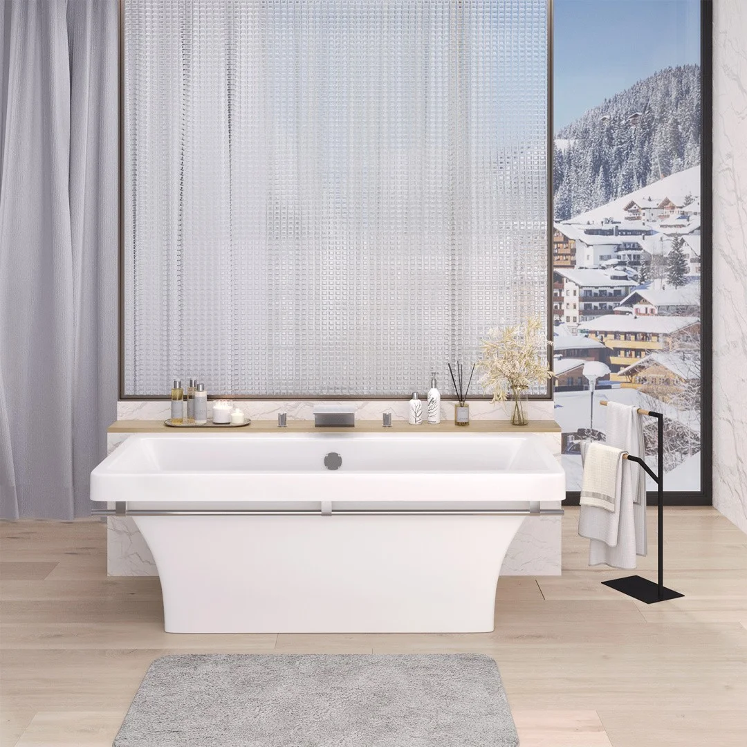 Приобрести aqua de marco отдельностоящая ванна crete 178x79см, белая\хром 1180wckri