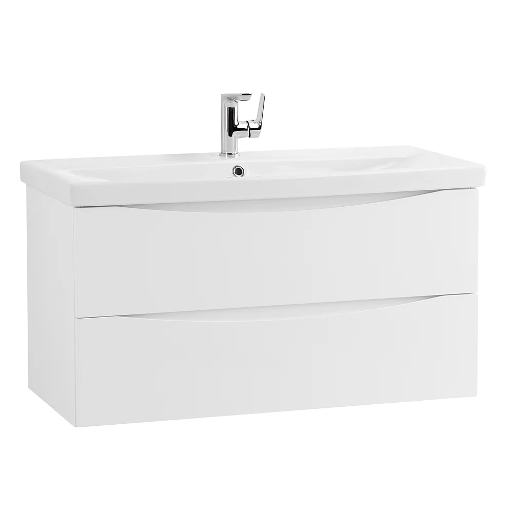 Приобрести belbagno тумба с раковиной marino-cer 100 см, подвесная bianco lucido , белая раковина