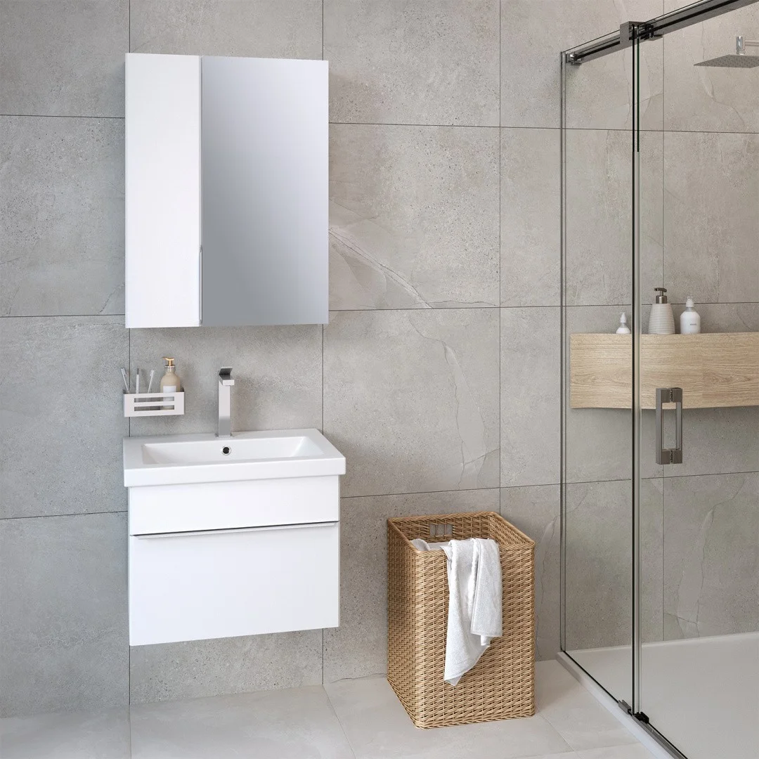 Приобрести aqua de marco зеркало-шкаф axioma 60 см, белый 1060wgaxi