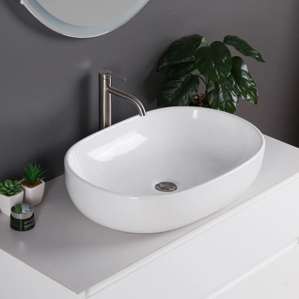 Приобрести belbagno накладная раковина 41х59 см, белая bb1084