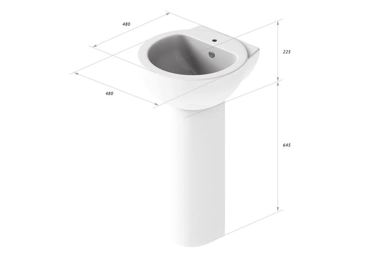 Приобрести умывальник sanita luxe art luxe 48 см без крепления