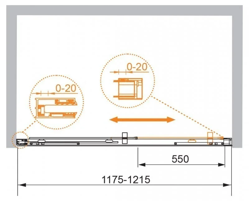 Приобрести cezares дверь душевая premier-soft 120x200см premier-soft-w-bf-1-120-c-cr-iv