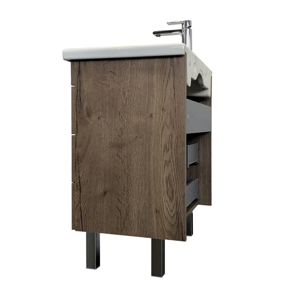 Приобрести сomforty тумба с раковиной никосия-70н дуб темный