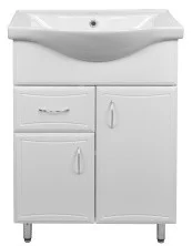 Loranto Тумба напольная с раковиной Коралл-60/1 60х85 см , белая (CS00070575)