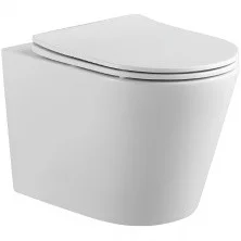 Унитаз подвесной безободковый Aquatek Вега сиденье микролифт AQ1904-00