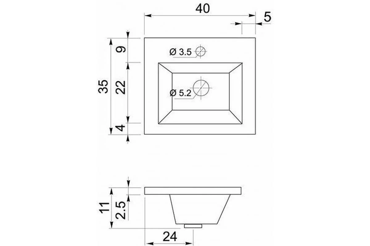 Приобрести aquanet раковина нота 40 new 40х35 см, белая