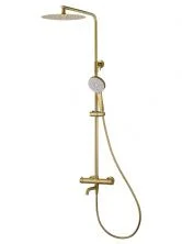 Душевая система с термостатом WONZON & WOGHAND STICK, Брашированное золото (WW-88739903-BG)