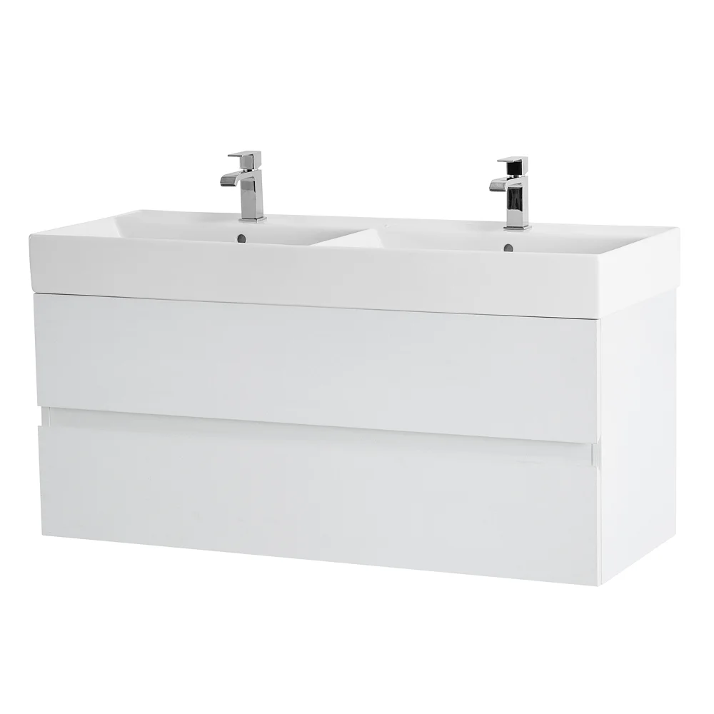 Приобрести cezares тумба подвесная с раковиной molveno 46 120 см bianco ghiaccio, белая molveno 46-120-2c-so-2-bg