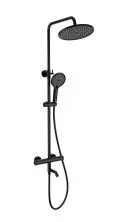 Душевая система с термостатом WONZON & WOGHAND INN 3, Черный матовый (WW-B3065-T1-MB)