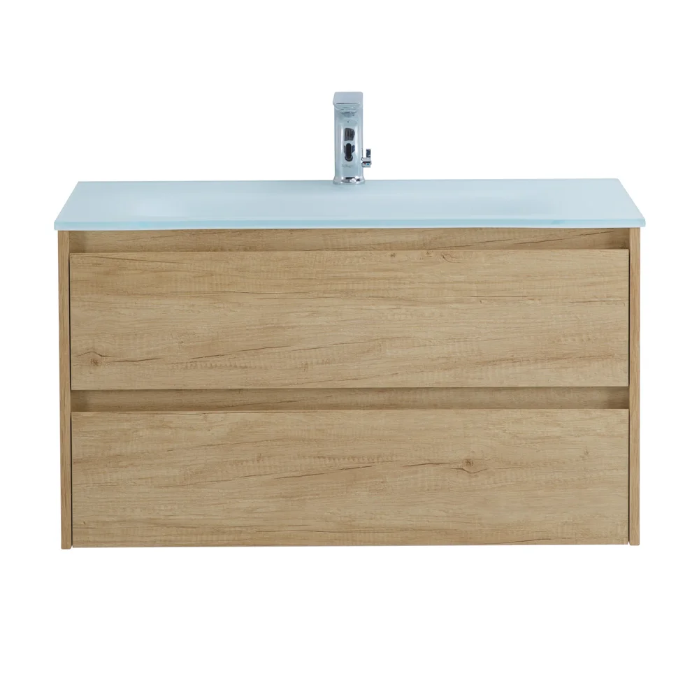 Приобрести belbagno тумба с раковиной kraft 100 см, подвесная rovere nebrasca nature, стеклянная раковина