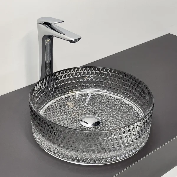 Приобрести comforty раковина накладная cf21010 36х36 см, стеклянная градиентный серый