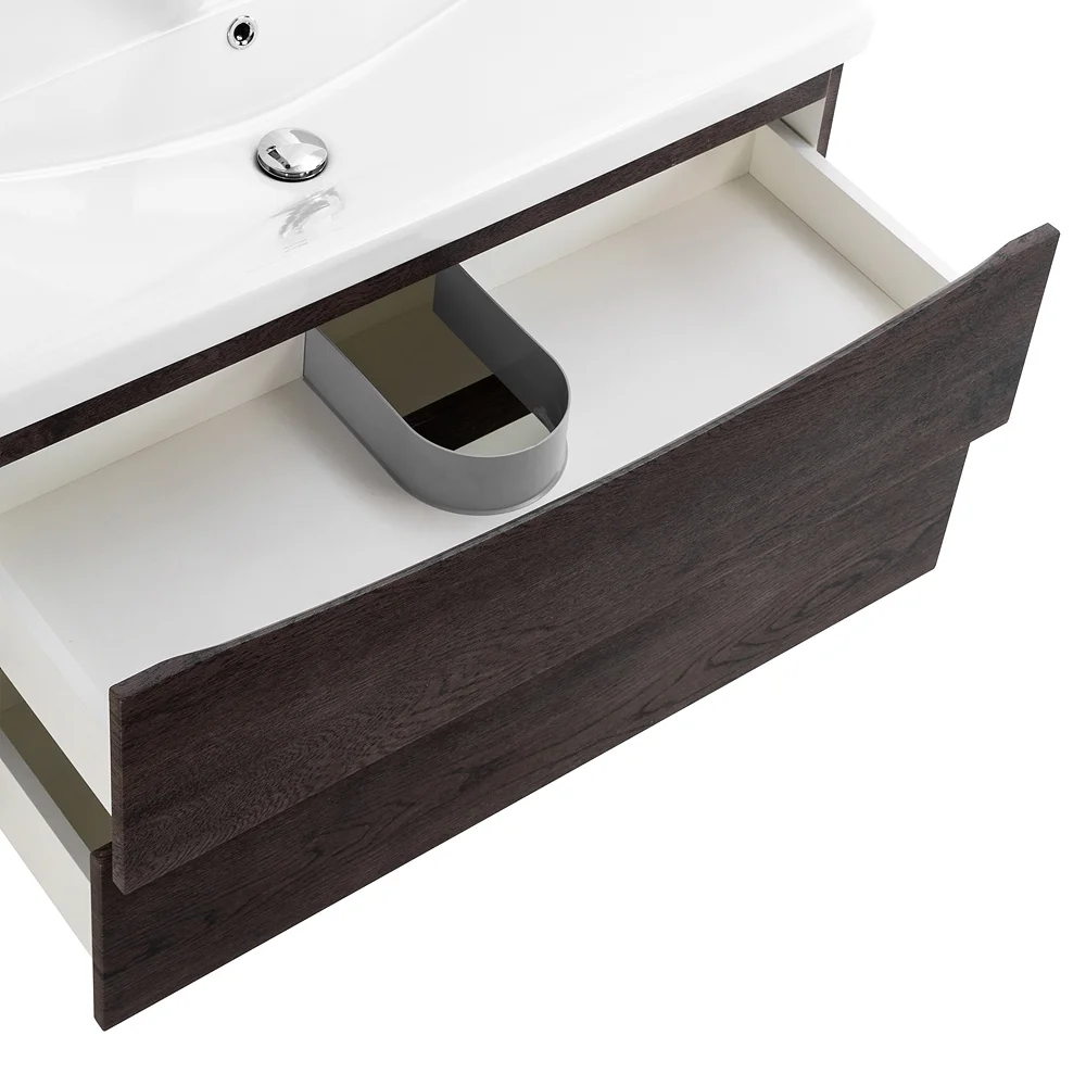 Приобрести belbagno тумба с раковиной marino-cer 100 см, подвесная rovere nature grigio, белая раковина