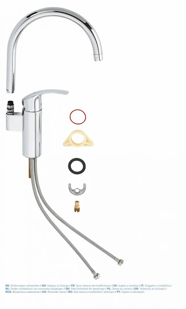 Приобрести смеситель для кухни grohe eurosmart с высоким изливом, хром 3202002