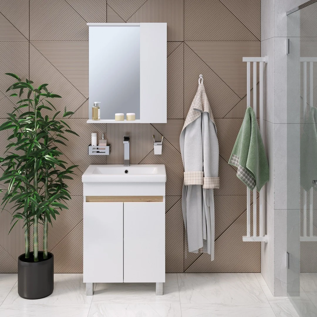 Приобрести aqua de marco тумба напольная с раковиной sydney 60см. 2 двери