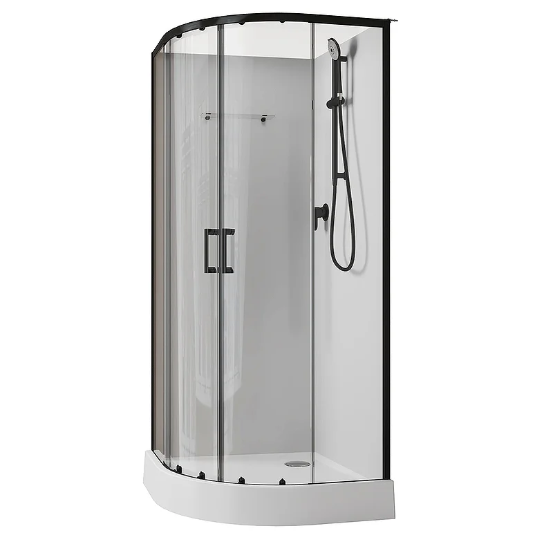 Приобрести aquanet душевая кабина passion evo r black 80x80 см