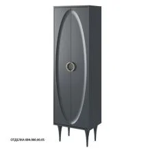 Caprigo Пенал MILANO 50 см, серый, эмаль