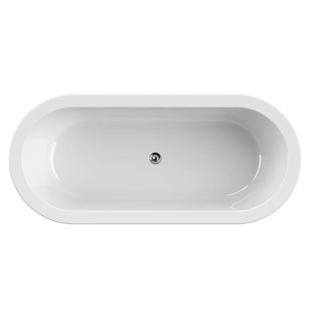 Приобрести cezares акриловая ванна slim central 180х80 см, белая slim central-180-80-60-w37-set