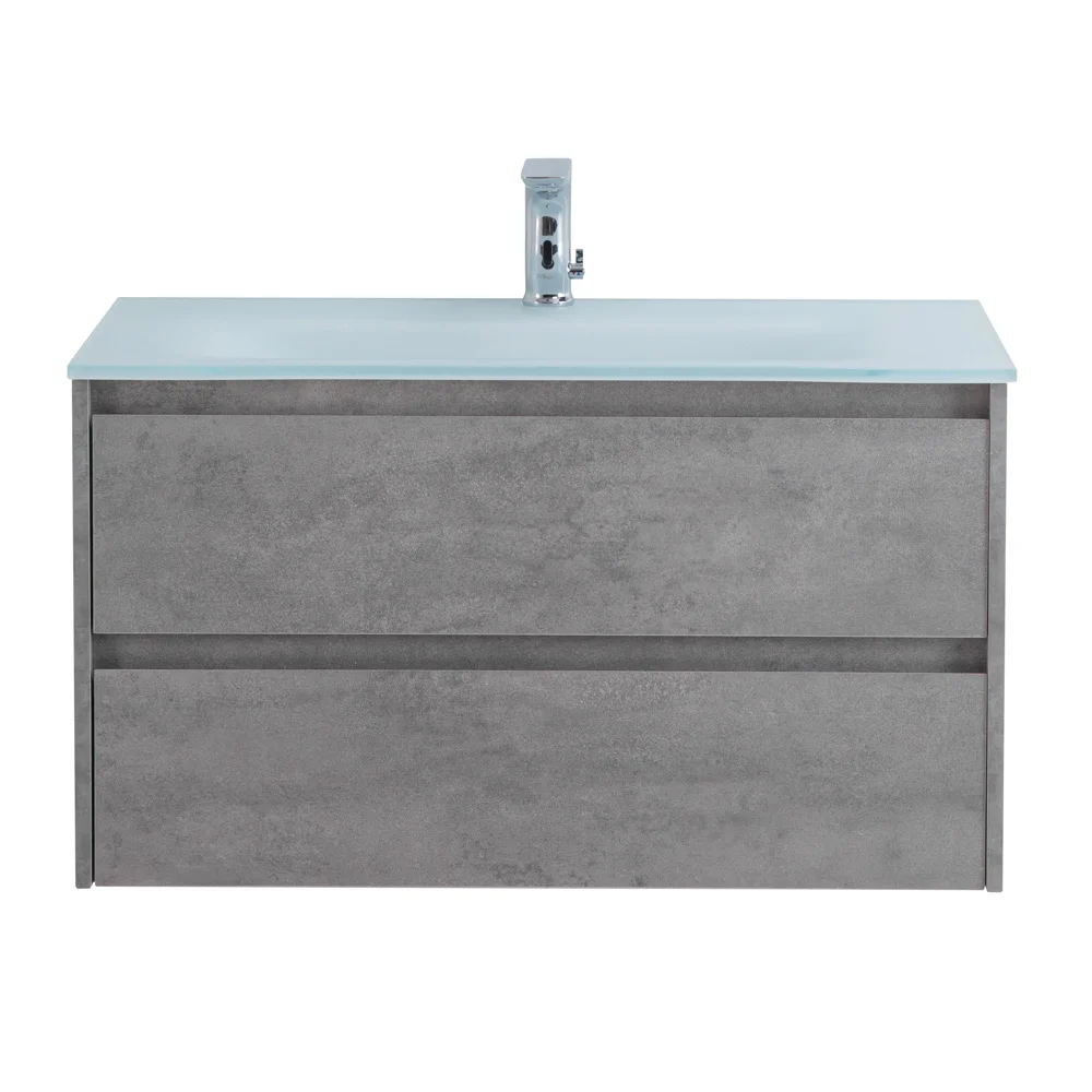 Приобрести belbagno тумба с раковиной kraft 80 см, подвесная cemento grigio, стеклянная раковина