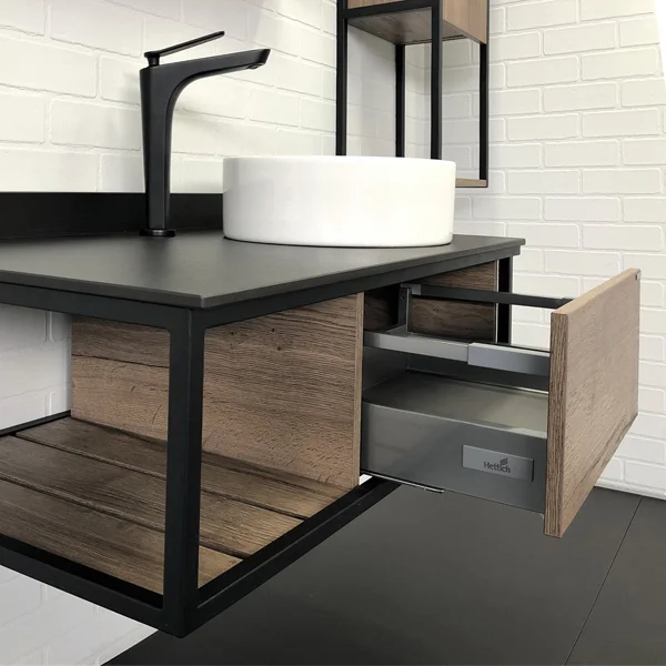 Приобрести сomforty тумба со столешницей и раковиной "лиссабон-95" дуб темный, правая столешница