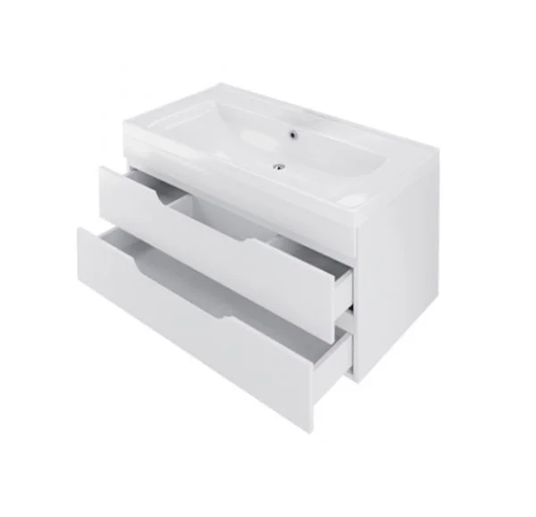 Приобрести mirsant тумба soho quadro, подвесная с раковиной deep 100см.