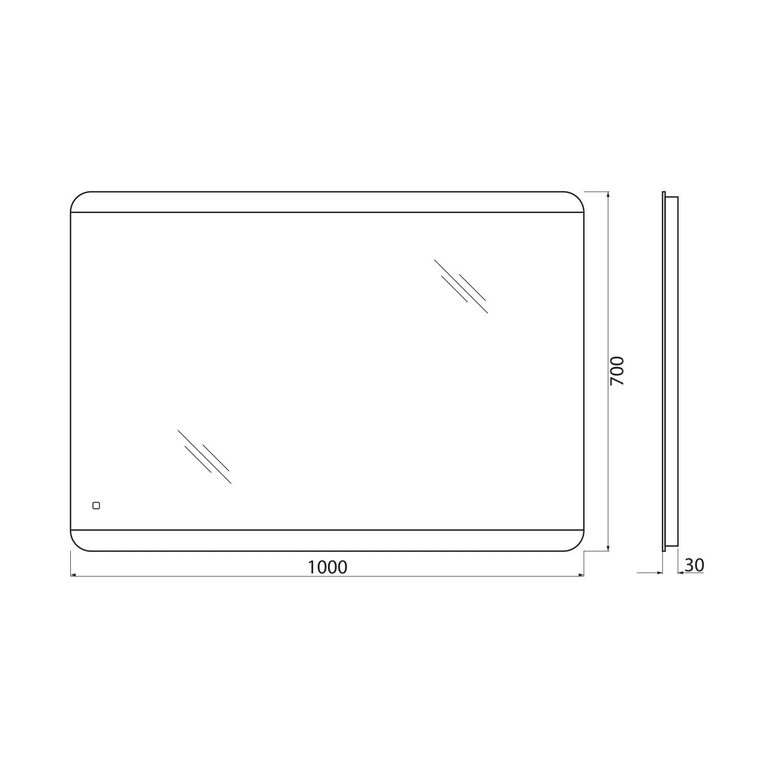 Приобрести belbagno зеркало 100х70 см spc-cez-1000-700-led-tch
