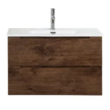 BelBagno Тумба с раковиной ETNA 39 80 см, подвесная B Rovere Moro, белая раковина