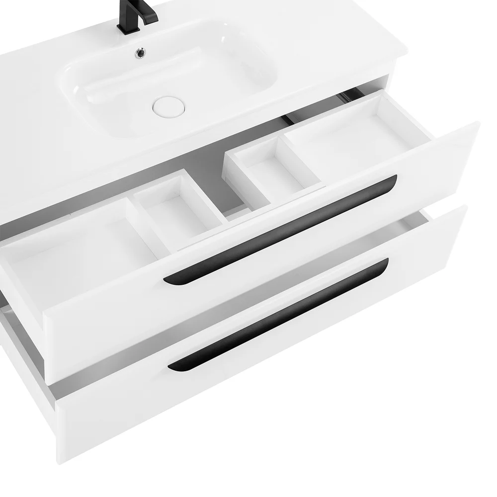 Приобрести cezares тумба подвесная с раковиной eco-cer 120 см bianco lucido, белый глянец eco-cer-1200-2c-so-bl