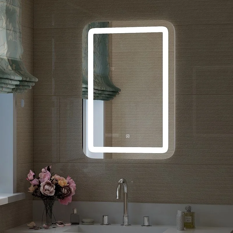 Приобрести continent зеркало с подсветкой lucia 70х80 см, сенсорный включатель, белое