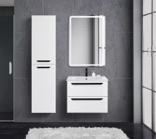 Cezares Тумба подвесная с раковиной ECO-CER 60 см Bianco Opaco, белая матовая ECO-CER-600-2C-SO-BO