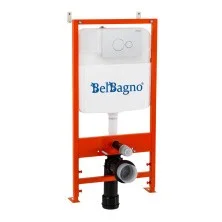 BelBagno Инсталляция для подвесного унитаза с клавишей смыва, хром BB026/BB082BL