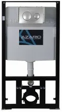 Azario Инсталляция для подвесного унитаза 3/6л с хромированной матовой кнопкой смыва. AZ-8010-1000; AZ-8200-0010