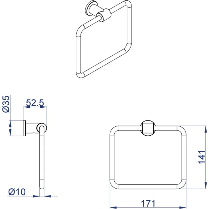 Приобрести azario полотенцедержатель forny, хром az-88311a