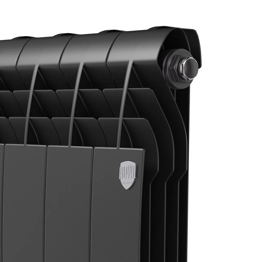 Приобрести royal thermo радиатор биметаллический biliner 350 /noir sable ( черный графит ) - 4 секц.