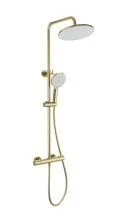 Душевая система с термостатом WONZON & WOGHAND INN 1, Брашированное золото (WW-B3013-T1-BG)