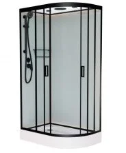 Frank Душевая кабина F412L Black, низкий поддон, левосторонняя
