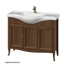 Caprigo Тумба с раковиной LION 105 см, темное дерево, экошпон