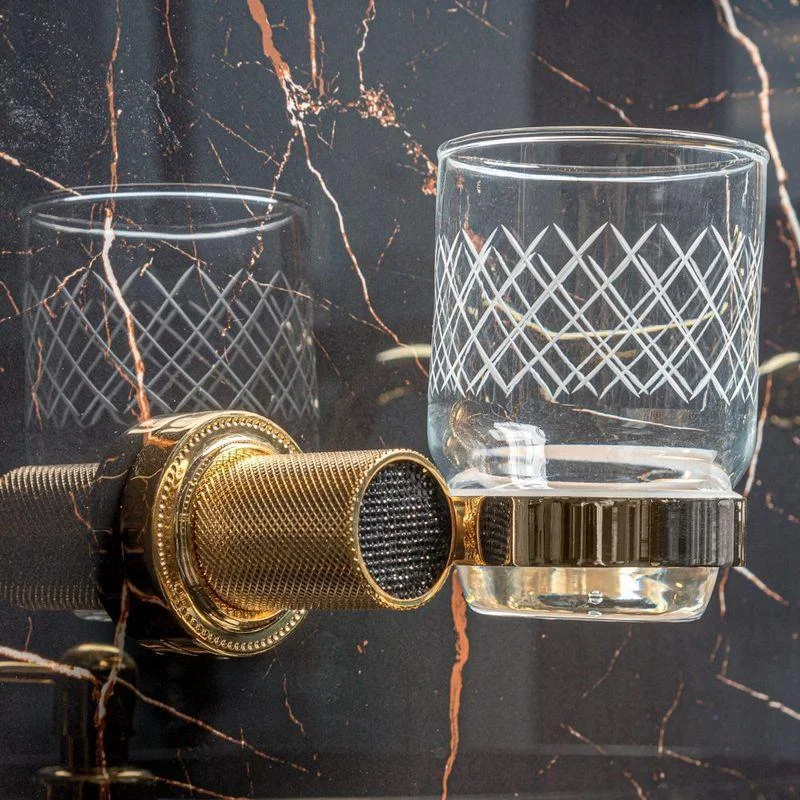 Приобрести boheme стакан для зубных щеток royale cristal, золото\черный 10924-g-b